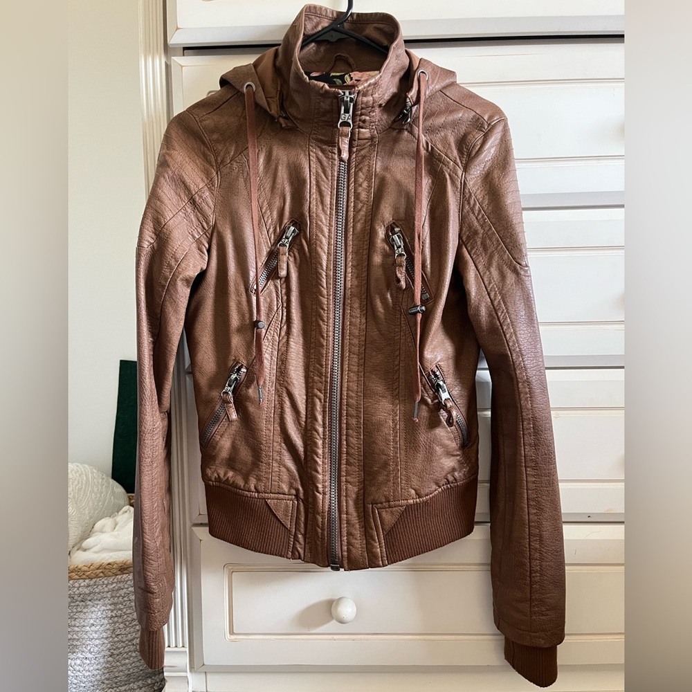 GARAGE Kylie Brown Leather Jacket